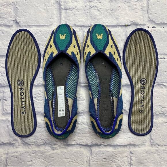 Rothys The Flat in Moroccan Blue, Rare - Picture 6 of 6